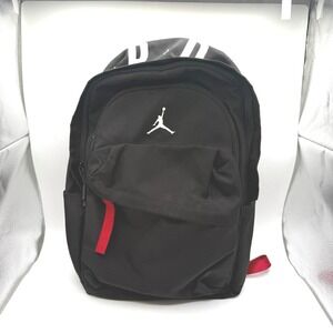 Jordan Backpack Mens Large Black Jumpman Logo Padded Straps School Travel Bag